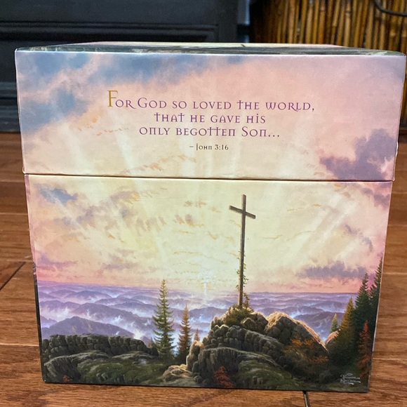 Vintage 2002 THOMAS KINKADE Painter Of Light rare Sunrise Cardboard Box - Picture 2 of 10